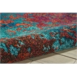 Nourison Celestial 5' x 7' Blue and Red Fabric Modern Area Rug (5' x 7')