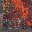Nourison Celestial 5' x 7' Blue and Red Fabric Modern Area Rug (5' x 7')