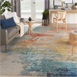 Nourison Celestial 9' x 12' Multicolor Fabric Modern Area Rug (9' x 12')