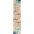 Nourison Celestial 6' Runner Multicolor Fabric Modern Area Rug (6' Runner)