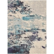 Nourison Celestial 5' x 7' Blue and White Fabric Modern Area Rug (5' x 7')