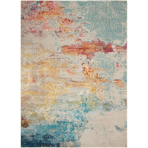 Nourison Celestial 5' x 7' Multicolor Fabric Modern Area Rug (5' x 7')