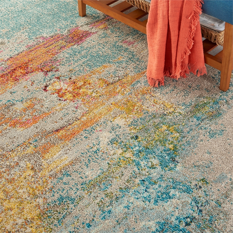 Nourison Celestial 5' x 7' Multicolor Fabric Modern Area Rug (5' x 7')