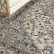 Nourison Concerto 7' x 10' Ivory Gray Fabric Farmhouse Area Rug (7' x 10')