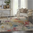 Nourison Celestial 6' x 9' Ivory/Multicolor Modern Indoor Rug Polypropylene
