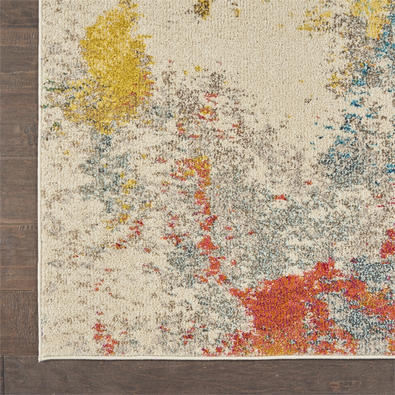 Nourison Celestial 6' x 9' Ivory/Multicolor Modern Indoor Rug Polypropylene