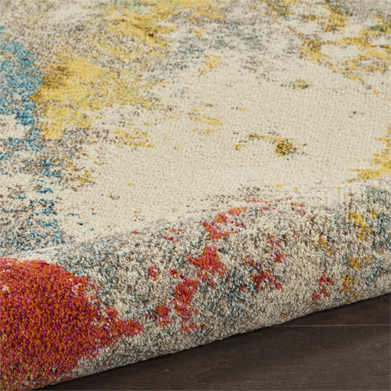 Nourison Celestial 6' x 9' Ivory/Multicolor Modern Indoor Rug Polypropylene