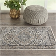 Nourison Concerto 2' x 4' Ivory Gray Fabric Farmhouse Area Rug (2' x 4')