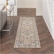 Nourison Concerto 8' Runner Beige Gray Fabric Farmhouse Area Rug (8' Runner)