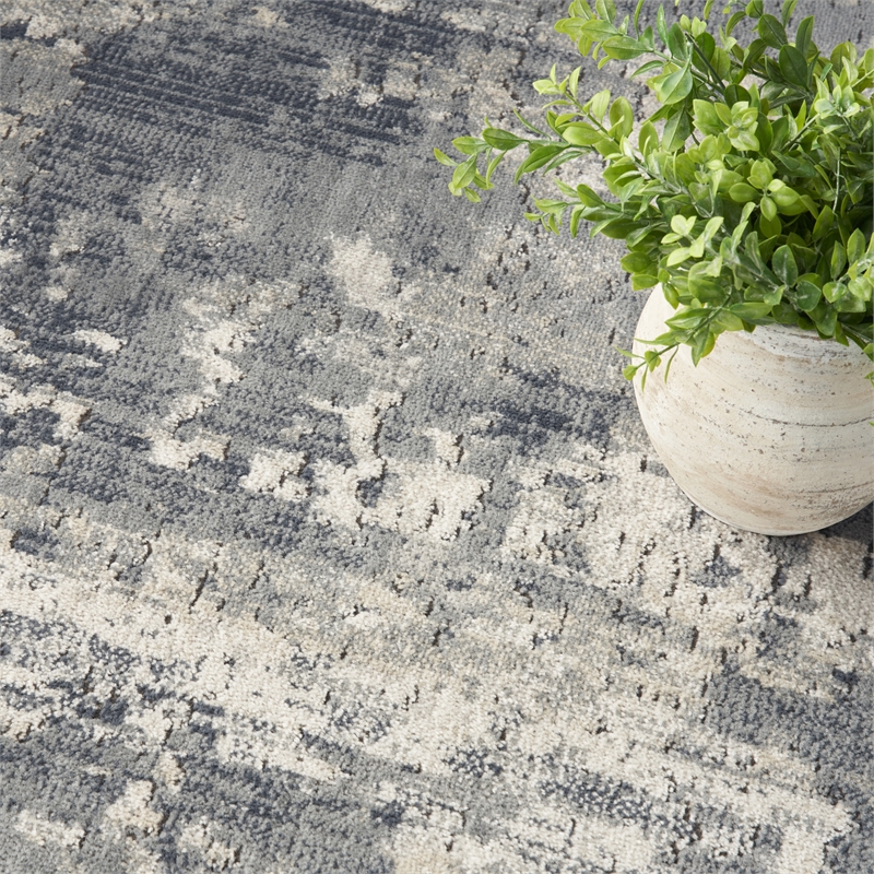 nourison concerto 8'10&quot x 11'10&quot grey/beige modern indoor rug