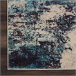 Nourison Celestial 8' Runner Blue and White Fabric Modern Area Rug (8' Runner)