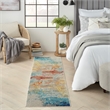 Nourison Celestial 8' Runner Multicolor Fabric Modern Area Rug (8' Runner)