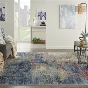 Nourison Celestial 6'7&quot x 9'7&quot Multicolor Modern Indoor Rug