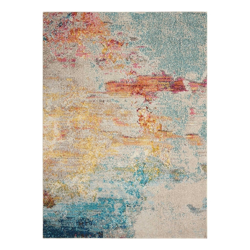 Nourison Celestial 7' x 10' Multicolor Fabric Modern Area Rug (7' x 10')