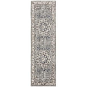 Nourison Concerto 2'2&quot x 7'6&quot Grey/Ivory Vintage Indoor Rug