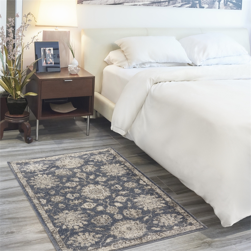 Nourison Concerto 3' x 5' Blue Beige Vintage Indoor Rug