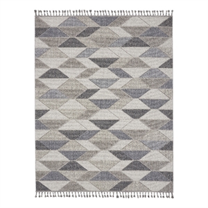 Nourison Elwood 7'10&quot x 10'6&quot Grey/Charcoal Modern & Contemporary Indoor Rug