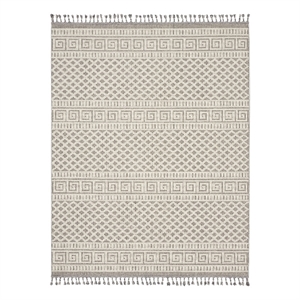 Nourison Elwood 7'10&quot x 10'6&quot Ivory/Grey Modern & Contemporary Indoor Rug