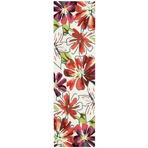Nourison Fantasy 2'3&quot x 8' Ivory Contemporary Indoor Rug