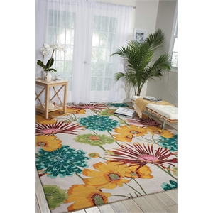 Nourison Fantasy 2'3&quot x 8' Ivory Contemporary Indoor Rug