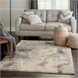 Nourison Fusion 4' x 6' Cream Grey Modern Indoor Rug