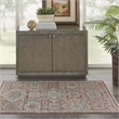 Nourison Enchanting Home 3' x 5' Blue/Brick Farmhouse & Country Indoor Rug