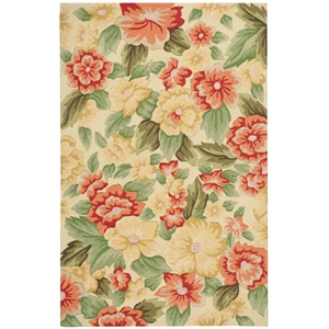 Nourison Fantasy 3'6&quot x 5'6&quot Cream Traditional Indoor Rug
