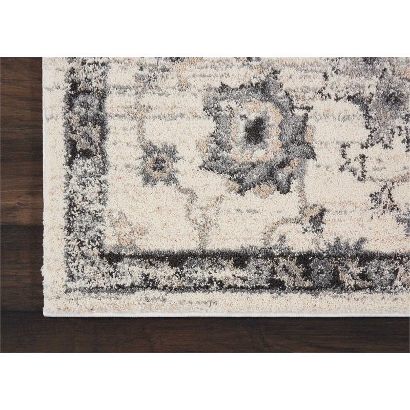 Nourison Fusion 4' x 6' Cream/Grey Vintage Indoor Rug