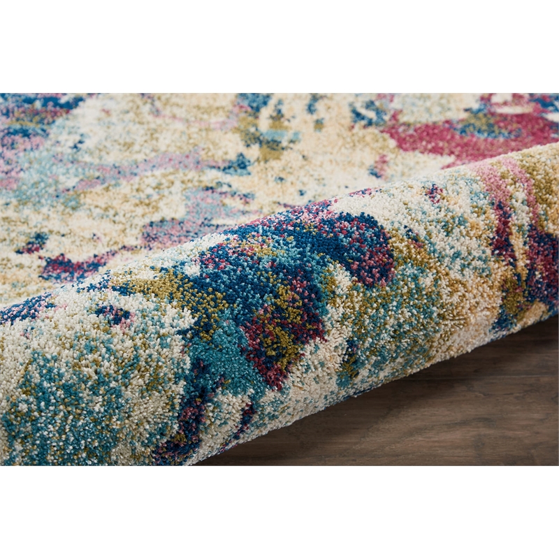 Nourison Fusion 4' x 6' Cream/Multicolor Painterly Indoor Rug