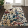Nourison Fusion 4' x 6' Cream/Multicolor Painterly Indoor Rug