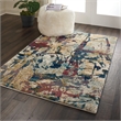 Nourison Fusion 4' x 6' Cream/Multicolor Painterly Indoor Rug