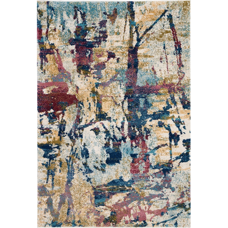 Nourison Fusion 4' x 6' Cream/Multicolor Painterly Indoor Rug