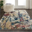 Nourison Fusion 4' x 6' Cream/Multicolor Painterly Indoor Rug