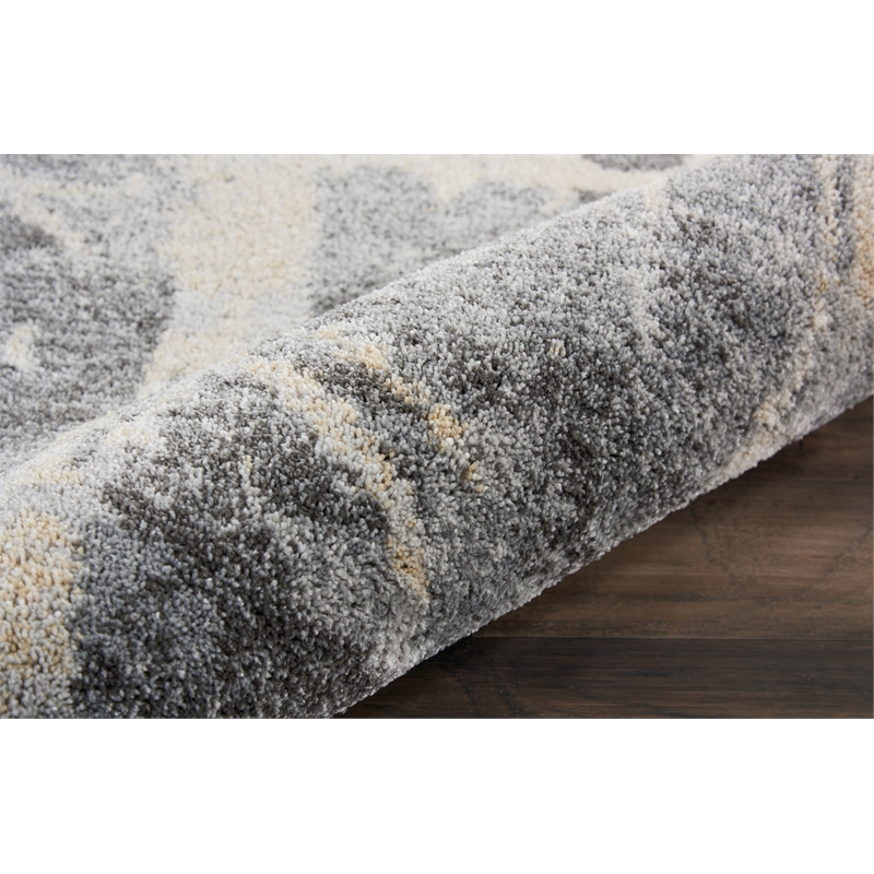 Nourison Fusion 4' x 6' Grey Modern Indoor Rug