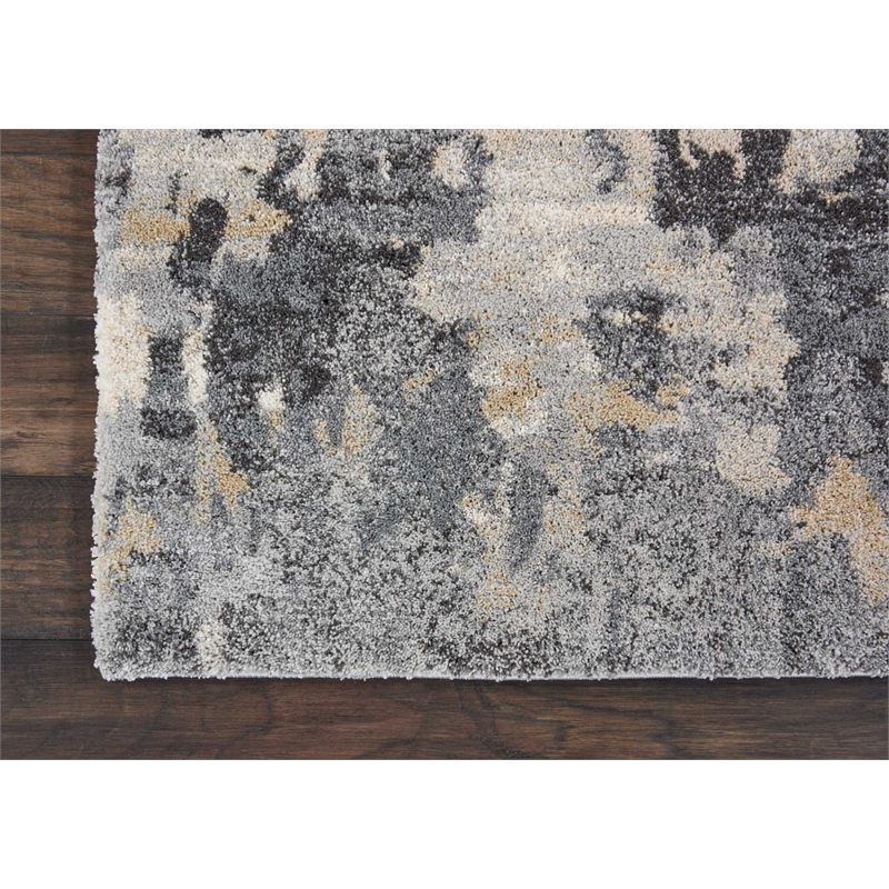 Nourison Fusion 4' x 6' Grey Modern Indoor Rug