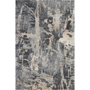 Nourison Fusion 4' x 6' Grey Modern Indoor Rug