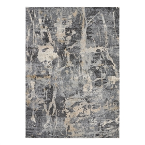 Nourison Fusion 5'3&quot x 7'3&quot Grey Modern Indoor Rug Polypropylene