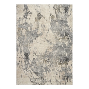 Nourison Fusion 7'10&quot x 10'6&quot Cream Grey Modern Indoor Rug Polypropylene