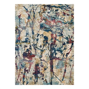 Nourison Fusion 7'10&quot x 10'6&quot Cream/Multicolor Painterly Indoor Rug
