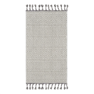 Nourison Elwood 2'2&quot x 4'5&quot Grey/Ivory Modern & Contemporary Indoor Rug