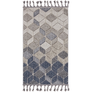 Nourison Elwood 2'2&quot x 4'5&quot Grey/Slate Modern & Contemporary Indoor Rug
