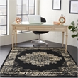 Nourison Grafix 4' x 6' Black and White Fabric Vintage Area Rug (4' x 6')