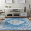 Nourison Grafix 4' x 6' Blue Fabric Vintage Area Rug (4' x 6')