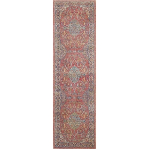 Nourison Global Vintage 2'4&quot x 8' Multicolor Vintage Indoor Rug