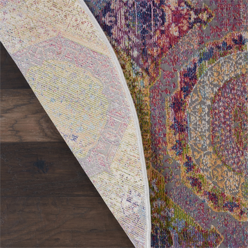 Nourison Global Vintage 6' x ROUND Multicolor Bohemian Indoor Rug