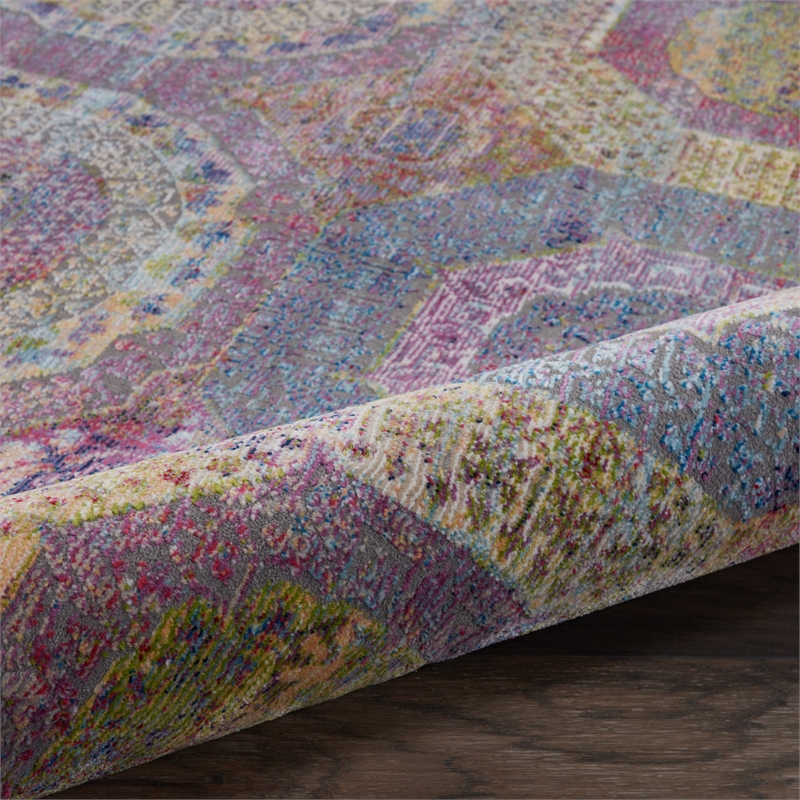 Nourison Global Vintage 6' x ROUND Multicolor Bohemian Indoor Rug