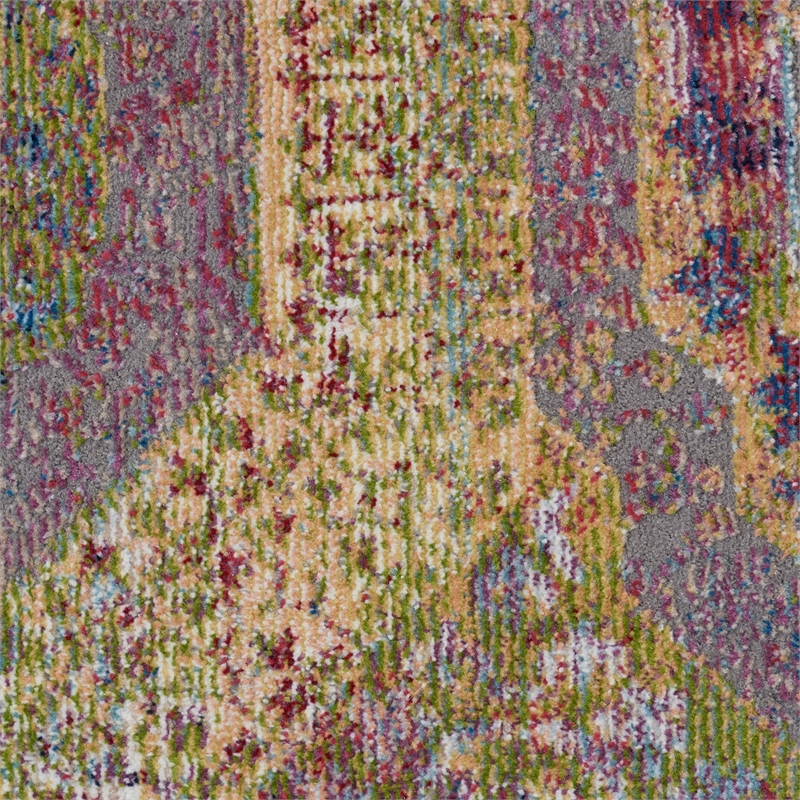 Nourison Global Vintage 6' x ROUND Multicolor Bohemian Indoor Rug