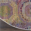 Nourison Global Vintage 6' x ROUND Multicolor Bohemian Indoor Rug