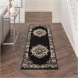 Nourison Grafix 8' Runner Black Fabric Vintage Area Rug (8' Runner)