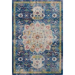 Nourison Global Vintage 4' x 6' Blue Vintage Indoor Rug